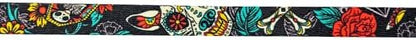 Wolfgang Heavy Duty Martingale Dog Collar with Quick Release Nylon Buckle for Walking & Training, LosMuertos Print, Medium