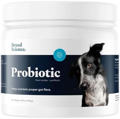 Probiotic and Prebiotic Powder for Dogs - Diarrhea Treatment and Gas Relief Supplement - Immune Health and Digestive Supplies - Stool Hardener Support for Pets