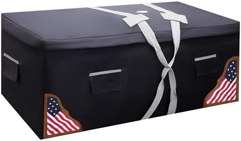 Large Hay Bale Bag – 44"x16"x20" Waterproof 1200D Nylon with Patented Ventilation Windows, Hand-Tooled Leather Patriotic Corners, Fits 2-String Bales, Ideal for Shows & Daily Use