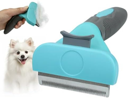 Self Cleaning Pet Shedding Brush for Long Short Haired Dogs & Cats (Small)