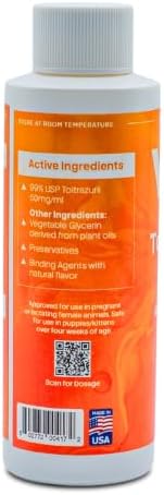 Toltrazuril 5.0% for Horses, Dogs, Cats, 120mL/4 Ounce, for Non-Food Chain Animals, Alfalfa