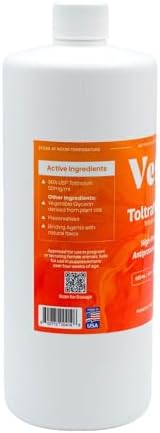 Vetr's Toltramax Toltrazuril 5% Suspension 960mL for Horses, Dogs, Cats, and Non-Food Chain Animals, Chicken Flavor