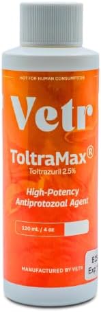 Toltrazuril 2.5% for Horses, Dogs, Cats, 120mL/4 Ounce, for Non-Food Chain Animals