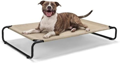 Veehoo Cooling Elevated Dog Bed, Outdoor Raised Dog Bed for Large Dogs