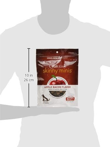 Fruitables Skinny Mini Dog Treats, Training Treats, Bacon & Apple, 12oz