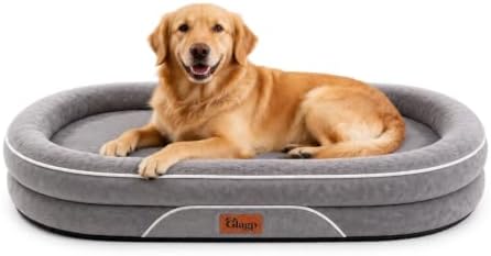 Orthopedic Dog Beds Large Sized Dog, Washable Dog Bed, 48" L,Grey