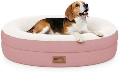 Waterproof Orthopedic Dog Bed for Medium Dogs, Pink