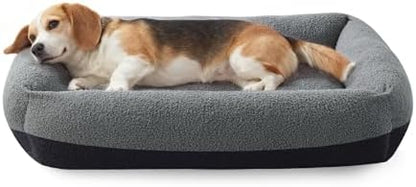 FURTIME Washable Dog Bed Medium Large Size Dogs, Comfy Fluffy Pet Bed