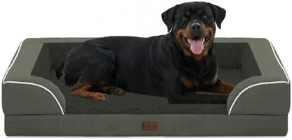 Orthopedic Dog Bed for Extra Large Dogs, 48x30in, Dark Green