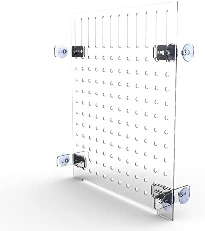 Aquarium Fish Tank Divider Acrylic Isolation Grid Board with Suction Cups Included Clear Fish Separator Transparent Plate Baffle Cover Blocking Fish Partition Net 30x40cm/11.81x15.74in