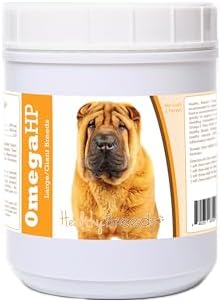 Healthy Breeds Chinese Shar Pei Omega HP Fatty Acid Skin and Coat Support Soft Chews 90 Count