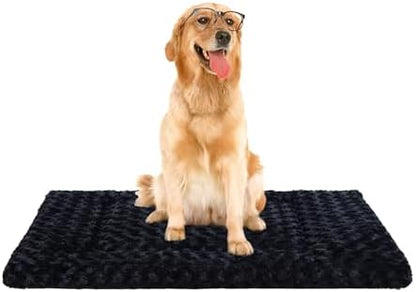 Exsnugy Washable Dog Bed Mat Large Size Fluffy Pet Crate Pad 42x28 XL