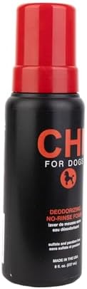 CHI for Dogs Deodorizing Waterless Foam Wash, Pump Bottle, 8 Oz