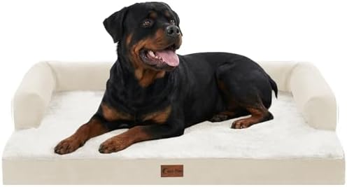 Waterproof Orthopedic Dog Bed for Extra Large Dogs, 48x30in, Beige