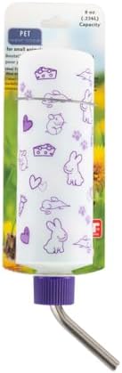 Lixit® Original Super Seal Classic Water Bottle for Rabbits, Cats, Ferrets, Hamsters, Guinea Pigs, Gerbils and Other Small Animals - Made in USA (Frosted (Pack of 1), 8 Ounce)