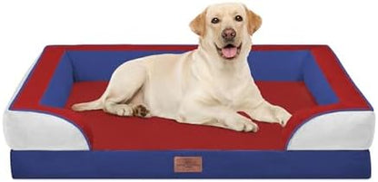 Comfort Expression Orthopedic Dog Bed for Extra Large Dogs with Bolster