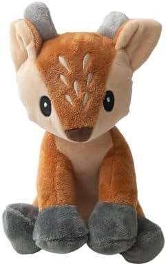 SNUG AROOZ Dixie The Deer Dog Toy with Repair Patch – Soft & Squeaky – Made from Recycled Materials – Fall-Themed Fun with Crinkle Sounds for Dogs