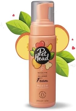 Pet Head Quick Fix Dog Grooming Foam | Peach Scent | 6.7 fl. oz.