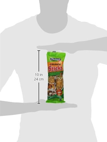 Vitakraft Crunch Sticks Peanut & Honey Flavored Glaze Hamster Treat (2 Sticks), 3 oz