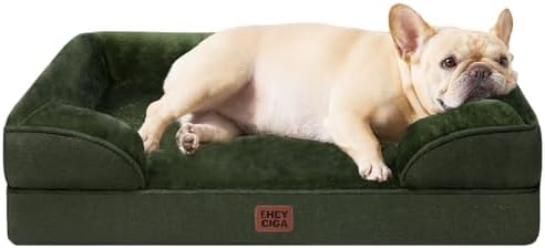 EHEYCIGA Orthopedic Small Dog Bed, Waterproof Memory Foam Washable Pet Beds