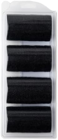 OVIK Health PowerFlex Equine – Extra Strong Self-Adhering Bandage Wrap – Wound Care, Compression & Support Bandage for Horses, Cows & Dogs – Black, 4 inch, 4 Rolls (Resealable Case)