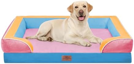 Comfort Expression Orthopedic Dog Bed for Extra Large Dogs with Bolster