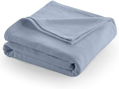 Full/Queen Size Fleece Blanket | Comfy Supersoft Fleece Blanket Full Size – All-Season Light Weight Throw Blanket | Luxuriously Soft | Throw Blanket for Couch and Sofa | Machine Wash | Blue