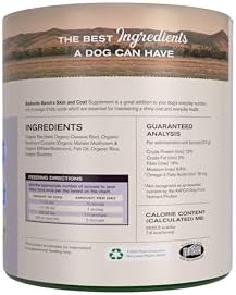 Badlands Ranch Skin & Coat Supplement for Dogs, Omega-3, 30 Scoops