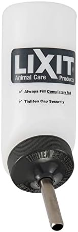 Lixit Wide Mouth BPA-Free Cage Water Bottles for Rabbits, Ferrets, Guinea Pigs, Rats, Chinchillas, Hamsters, Mice, Hedgehogs, Gerbils and Other Small Animals. (Translucent, 8 Ounce)