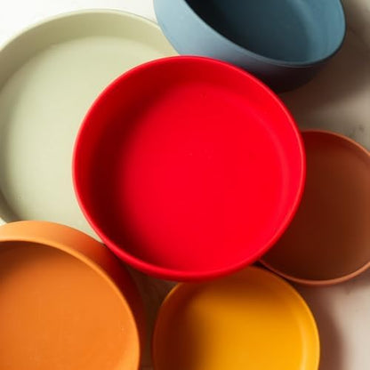 The Perfect Dish - Silicone Dog Bowl for Food & Water, 7.5"x2.25"- Cherry