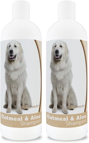 Healthy Breeds Great Pyrenees Oatmeal Shampoo with Aloe 16 oz (Pack of 2)