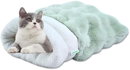 3 in 1 Semi-Enclosed Self Warming Burrow Cat Bed Sleeping Cave
