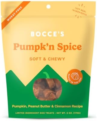 Bocce's Bakery Pumpk'n Spice Flavor Soft & Chewy Dog Treats, 6 oz