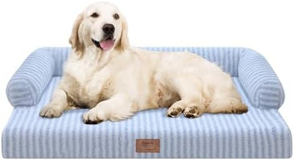 MEKIY Orthopedic XL Dog Bed with Bolster for Extra Large Size Dogs