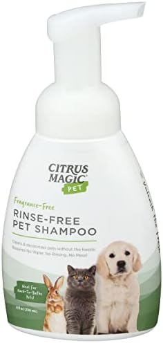 Citrus Magic Pet Rinse-Free Pet Shampoo, 8 Fluid Ounce, 2 Pack