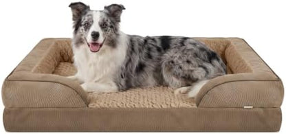 INVENHO L Plus Orthopedic Dog Bed for Large Dogs, Washable Dog Sofa with Egg-Crate Foam, Waterproof Lining and Non-Skid Bottom