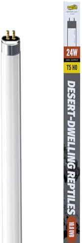 T5 UVB Reptile Light Tube, UVB10.0 24W T5 Lamp Tube for Reptiles, Bearded Dragon UVB Light, Terrarium Liner Bulb Bar for Lizard,Length 22'' (T5 UVB Tube, 24Watt)
