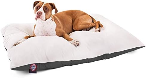 Majestic Pet Rectangle Large Dog Bed Washable – Removable Slipcover Pet Bed – Dog Crate Bed Super Value Pillow Dog Bed – Dog Kennel Bed for Sleeping - Dog Bed Large Breed 36 x 48 Inch – Gray
