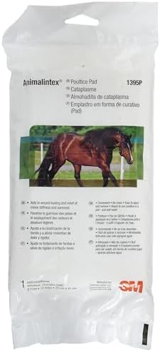 3M Animalintex Hoof & Wound Poultice Pad, 8" x 16" – Hot/Cold Veterinary Dressing for Horses