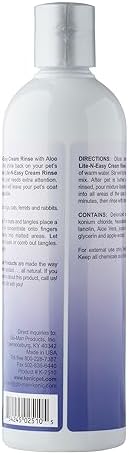 Kenic Lite-N-Easy Detangling Pet Cream Rinse – Anti-Tangle & Mats Conditioning for Dogs, Cats, Rabbits & Ferrets, Made in USA