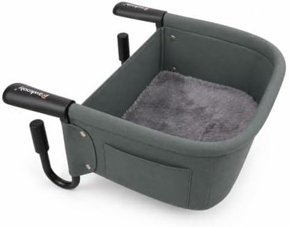 Heavy Duty Clamp-On Cat Desk Bed for Large Cats Up to 50 LBS,Desk Mount Cat Perch Hammock with Dual-Sided Detachable Mat&Side Storage Pockets,Tool-Free Easy Install for Gaming/Office Desk（Sage Green）