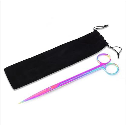 Mandala Crafts Rainbow 10 Inches Straight Aquarium Scissors for Fish Tanks