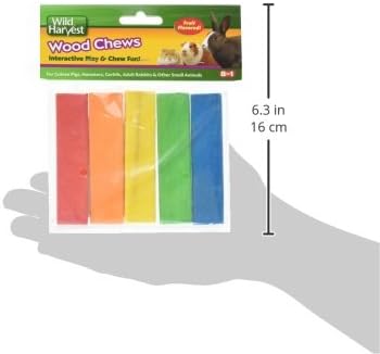 Wild Harvest P-84127 Colored Wood Chews for Small Animals, Fruit Flavored, 5-Count