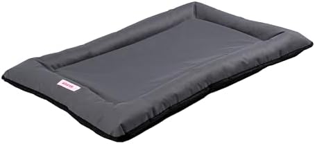 DBD3004C-M Archie 29.5" x 22.5" Traditional Oxford Waterproof Indoor/Outdoor Hand-Washable Memory Foam Camping Pet Bed, Charcoal