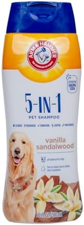 Arm & Hammer 5-in-1 Dog Shampoo, Vanilla Sandalwood, 20 Fl Oz