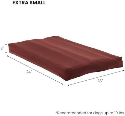 Happy Hounds Cooper Deluxe Reversible Crate Pad - Extra Small - Burgundy