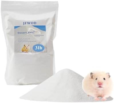 Hamster Bath Sand, 3lb Dust Free Desert Sand or Potty Litter Sand for Hamster Chinchillas Gerbil Syrian Mice Small Animals