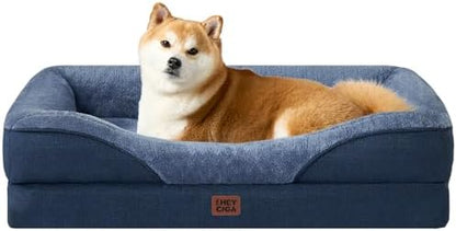 EHEYCIGA Orthopedic Dog Bed for Medium Dog, Memory Foam Dog Couch, Navy
