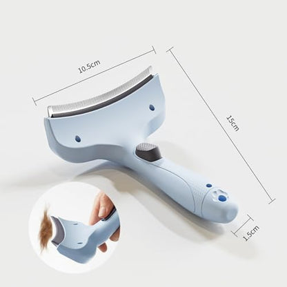 Professional Pet Deshedding Brush for Loose Undercoat Fur, Pet Grooming Comb for Long & Short Haired Dogs Cats, Gentle Skin Friendly