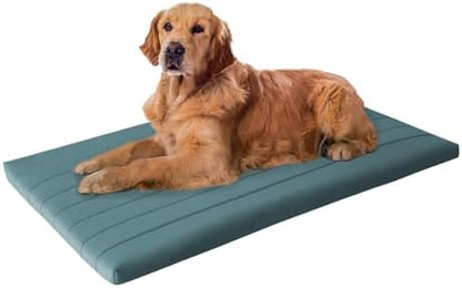 BALANCE Dog Crate Bed, Orthopedic Dog Bed Pad with Waterproof Liner, Washable Crate Foam Pet Mat for Large, Medium, Puppy Dogs Breeds, Powder Blue, 48"x30"x2"